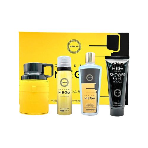 Estuche Armaf Odyssey Mega Edp 100ml/ SG 100ml/ Body Spray 50ml/ Shampoo 250 ml Men